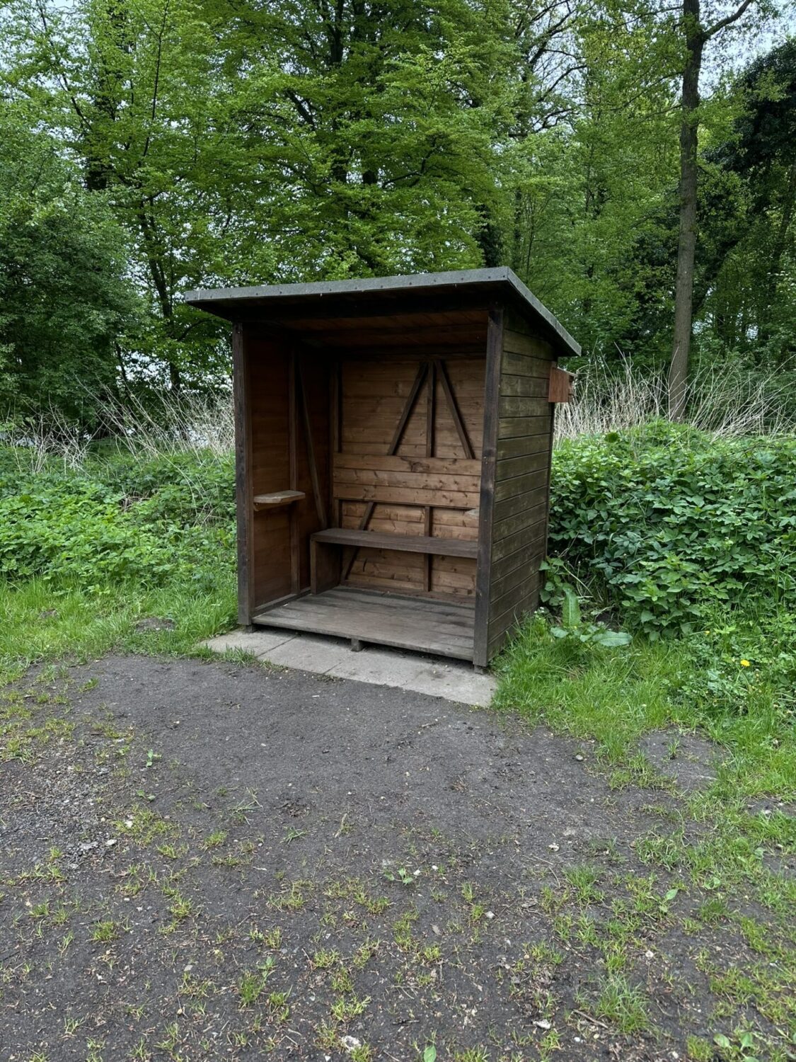 Unterstellhütte im Angelpark Papiermühle