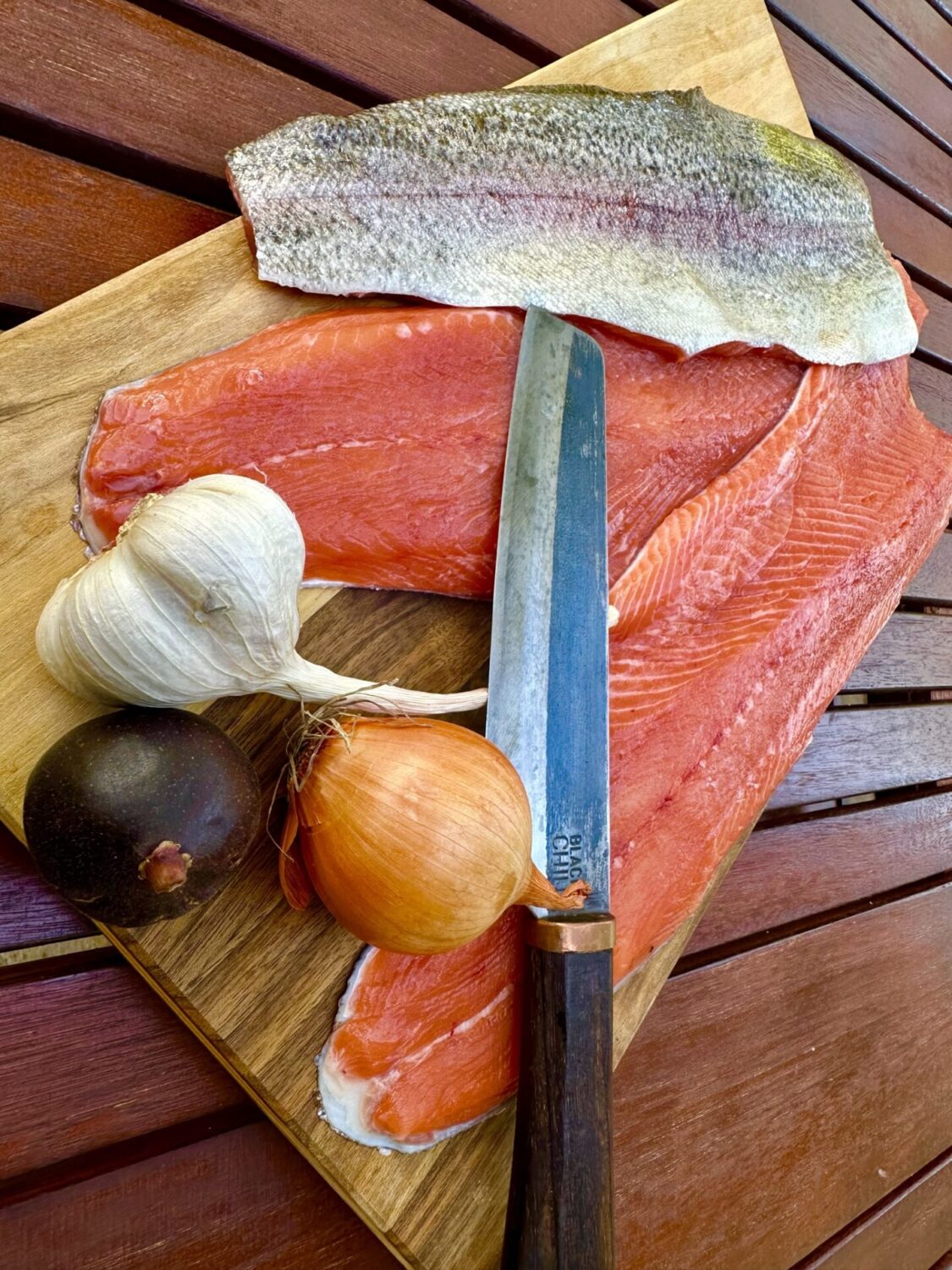 Räuchern - Lachsforellenfilets vor dem Räuchern 1